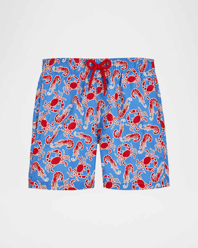 Boy's Graphic Crab & Lobster-Print Shorts, Size 2-14